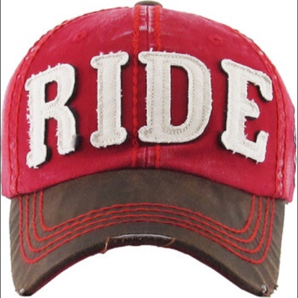 RIDE Distressed Baseball Cap - Picture 3 of 16
